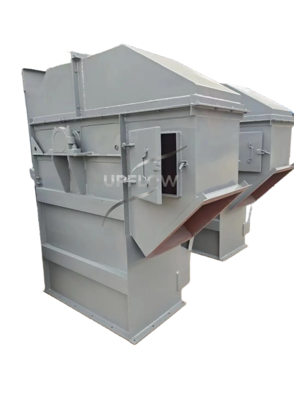 belt bucket elevator for grain conveying