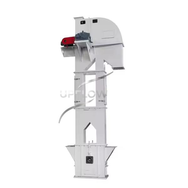 Plate chain elevator with reinforced structure for continuous lifting