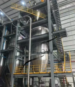 Airflow mixer integrated in powder handling system