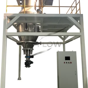 Airflow mixer for powder mixing with dust-free enclosed design