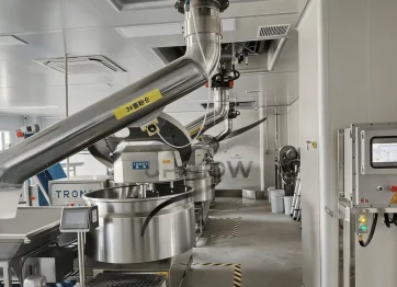 food powder pneumatic conveying system hygienic stainless steel dust free conveying