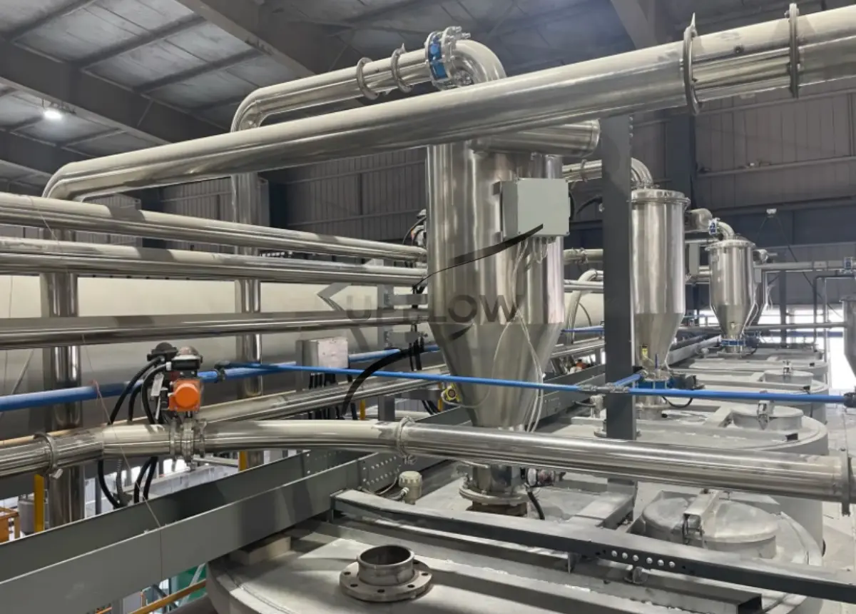 industrial powder pipeline network pneumatic conveying system layout