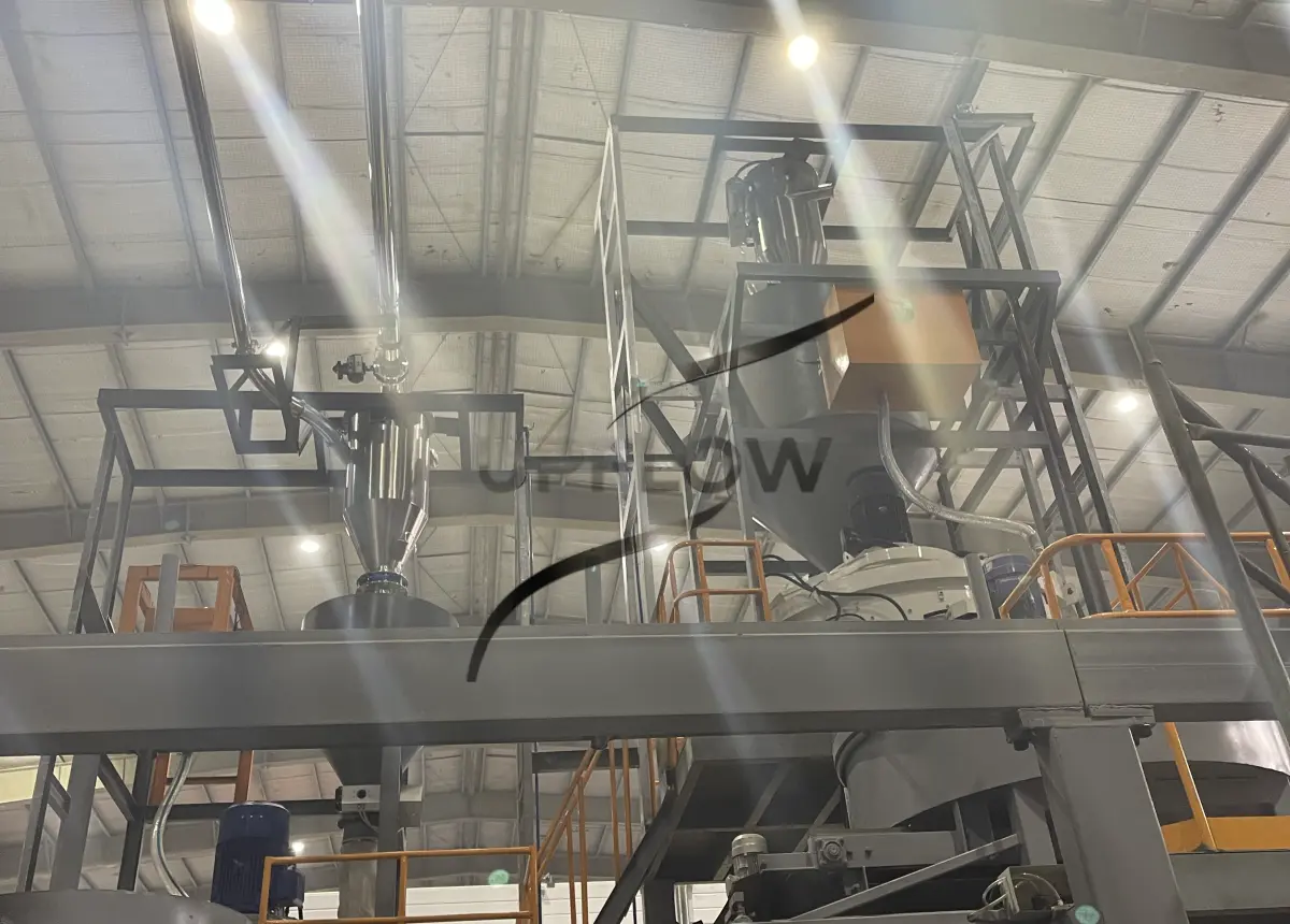 long distance pneumatic material conveying system industrial powder transport