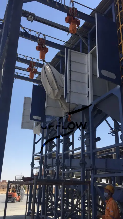 ton bag opening machine for powder transport