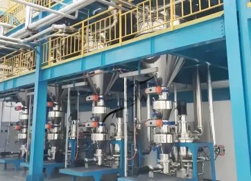Lithium cobalt oxide pneumatic conveying system for LCO cathode powder with enclosed pipeline