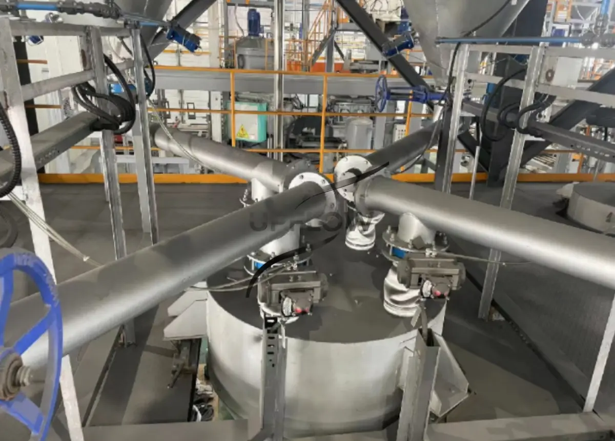 industrial powder pneumatic transfer line closed pipeline conveying system