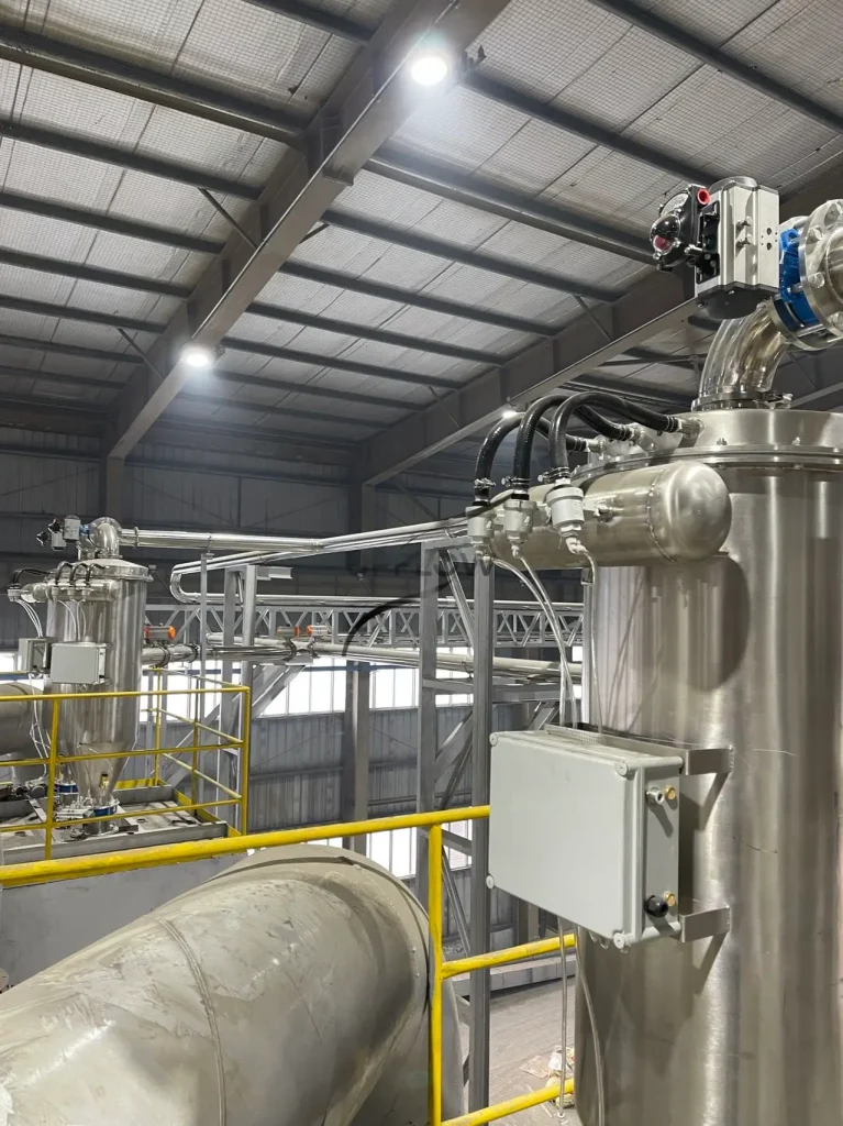 Alumina pneumatic conveying system installation at Taiwan customer site