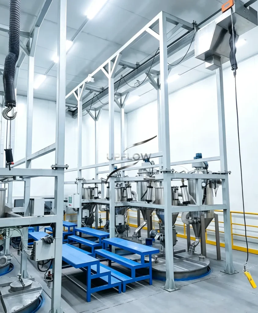 Anode powder feeding equipment for lithium battery material production