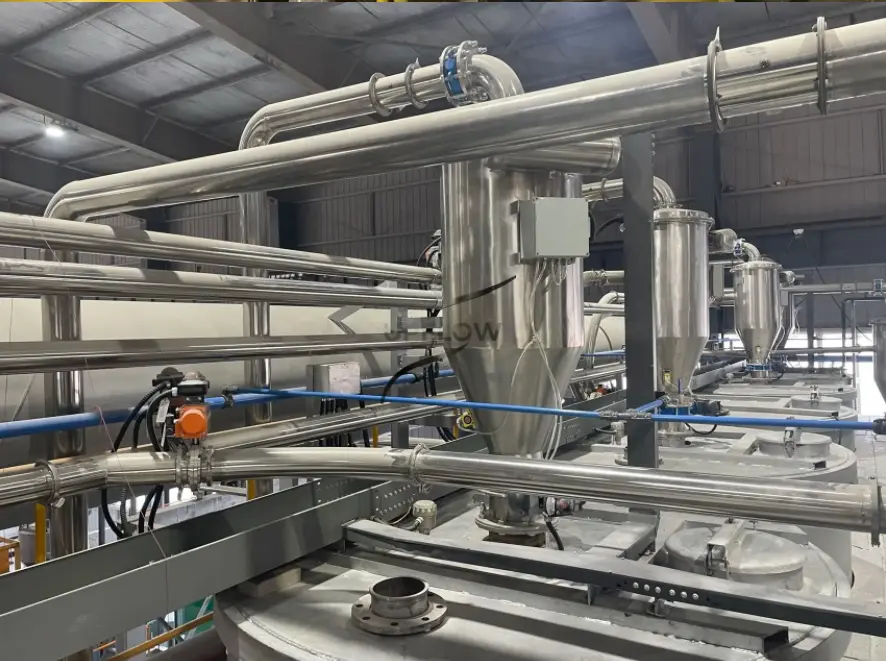 Custom alumina powder handling system for pneumatic conveying application