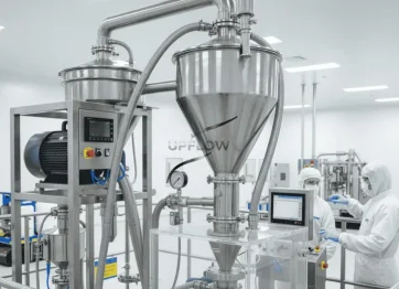 High sensitivity pharmaceutical powder pneumatic conveying system for safe powder handling
