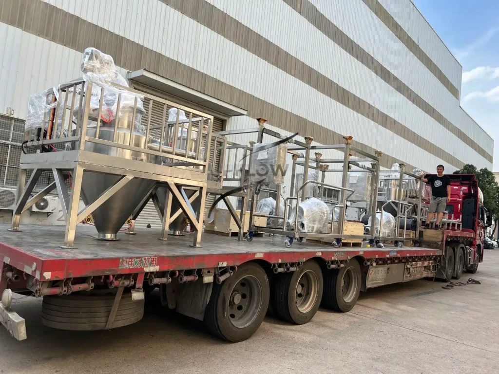Mobile iron phosphate powder conveying equipment